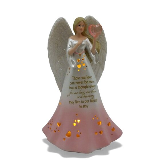 THOMAS KINKADE In Our Hearts To Stay Angel Figurine Light of Love Collection - Picture 10 of 12